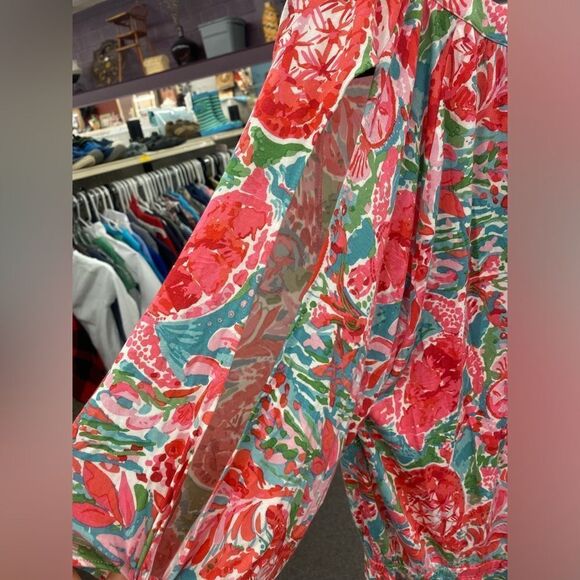 Chalrie Paige Large Romper Pink & Green Floral NEW - Picture 2 of 5